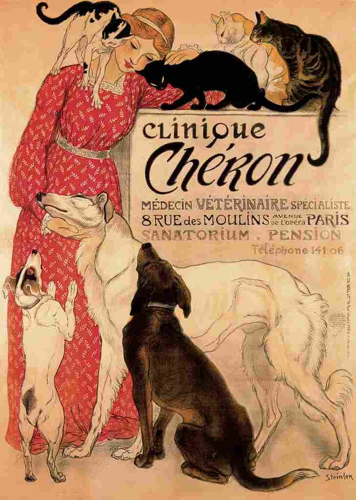 Steinlen Clinique Cheron 1905 A4 Photo Print