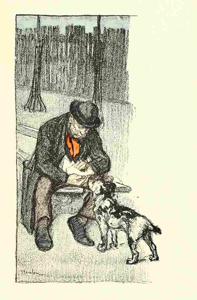 Steinlen Dans la vie 1901 Scruffy dog A4 Photo Print
