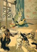 Steinlen Folle journee 1900 Scared by a bird A4 Photo Print