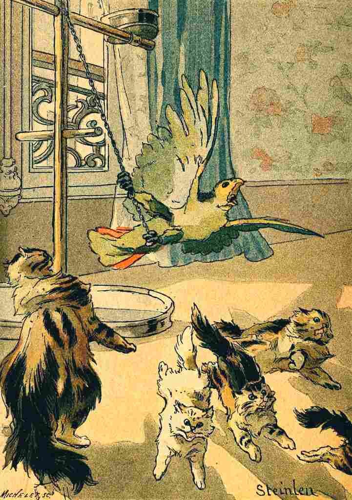 Steinlen Folle journee 1900 Scared by a bird A4 Photo Print