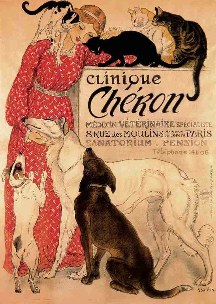 Steinlen Theophile 1859 1923 Clinique Cheron 1905 Vintage A4 Photo Print