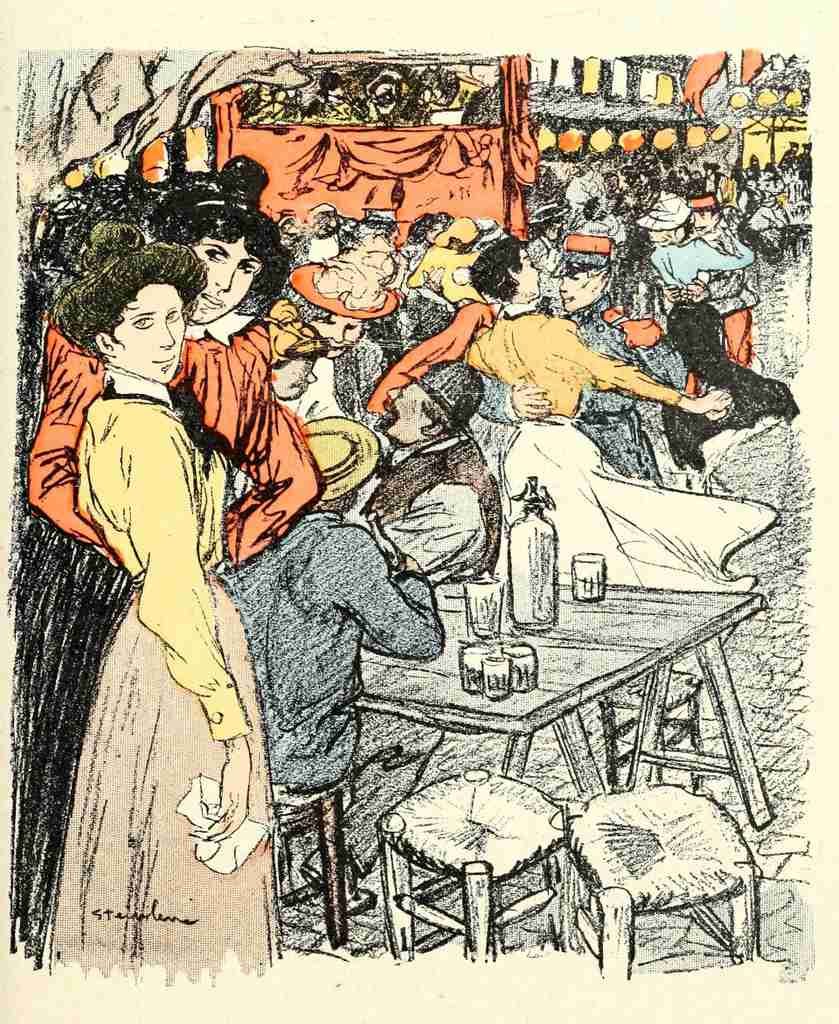 Steinlen Theophile 1859 1923 Dans la vie 1901 Bals et Bastringues A4 Photo Print