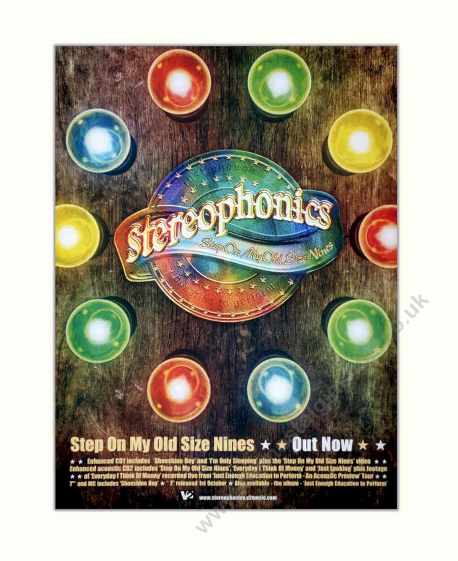 Stereophonics Cds Step Vintage Retro Advert Poster A4 Photo Print