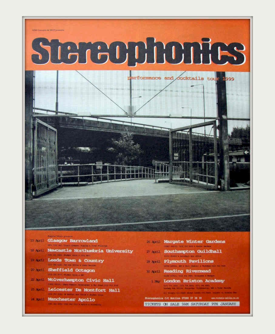Stereophonics Concert Poster Vintage Retro Advert Poster A4 Photo Print
