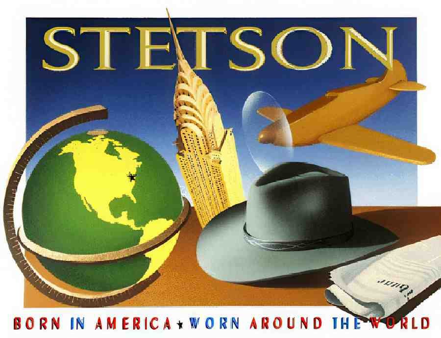 Stetson Vintage Advert A4 Photo Print