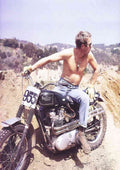 Steve McQueen Triumph Bike T6 650 A4 Photo Print