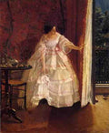 Stevens Alfred Lady At A Window Feeding Birds A4 Photo Print