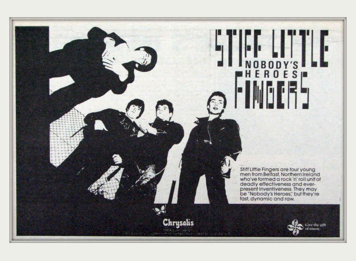 Stiff Little Fingers 2 Vintage Retro Advert Poster A4 Photo Print
