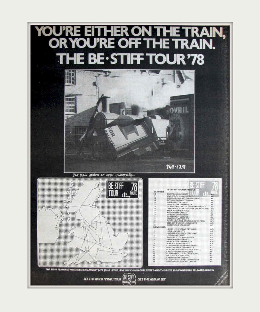 Stiff Tour 78 Vintage Retro Advert Poster A4 Photo Print 2