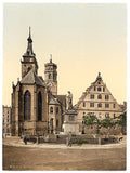 Stiftkirche Stuttgart Wurtemburg Vintage A4 Photo Print