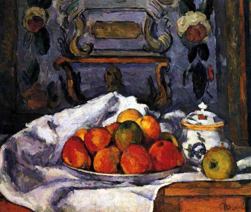 Still Life Bowl Of Apples Cezanne A4 Photo Print
