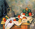 Still Life Drapery Pitcher And Fruit Bowl Cezanne A4 Photo Print