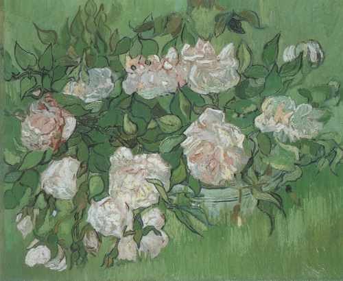 Still Life Pink Roses Auvers Sur Oise 1890 A4 Photo Print
