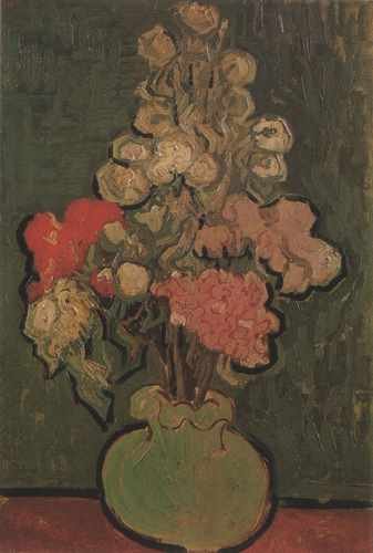 Still Life Vase With Hollyhock Auvers Sur Oise 1890 A4 Photo Print