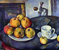 Still Life With A Bottle And Apple Cart Cezanne A4 Photo Print