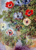 Still Life With Anemones Monet A4 Photo Print