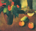 Still Life With Begonia Apples And Pear August Macke Expressionism A4 Photo Print