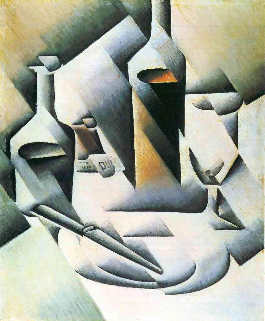 Still Life With Bottles And Knives Juan Gris Abstract Art A4 Photo Print