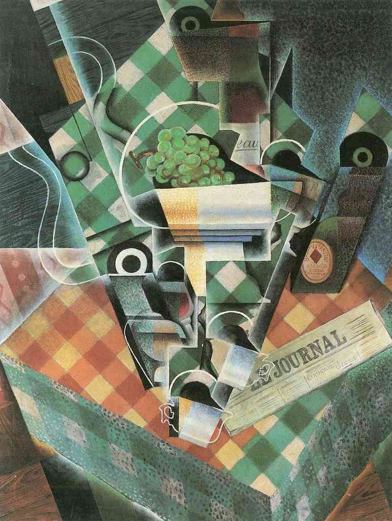 Still Life With Checked Tablecloth Juan Gris Abstract Art A4 Photo Print