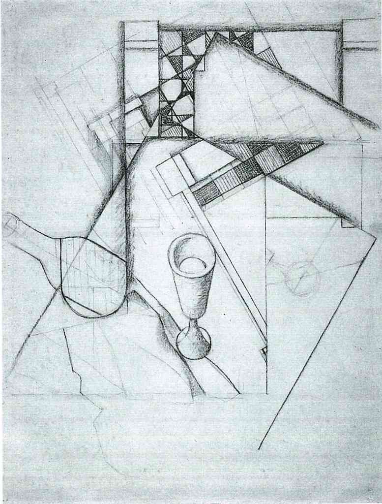 Still Life With Glass And Board Game Juan Gris Abstract Art A4 Photo Print