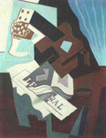 Still Life With Guitar Book And Newspaper Juan Gris Abstract Art A4 Photo Print