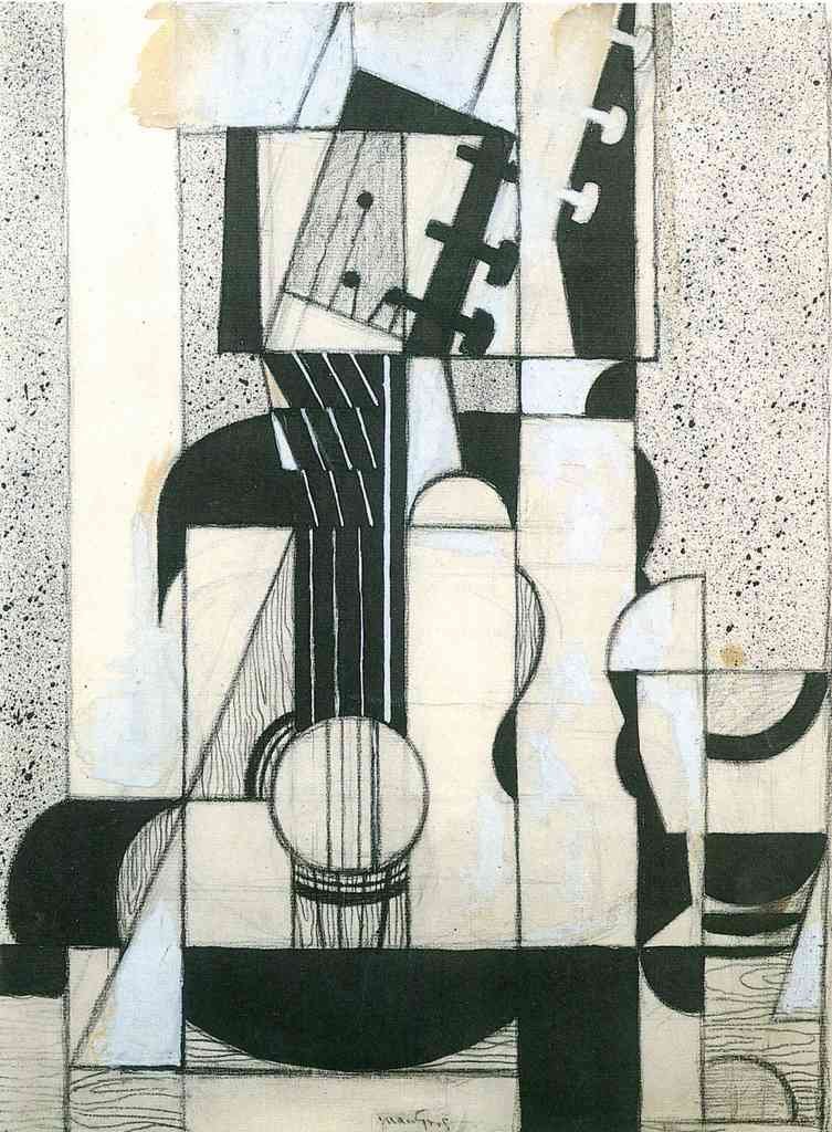 Still Life With Guitar Juan Gris Abstract Art A4 Photo Print