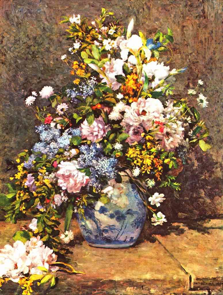 Still Life With Large Vase Renoir A4 Photo Print