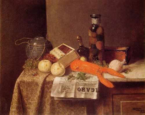 Still Life With Le Figaro A4 Photo Print