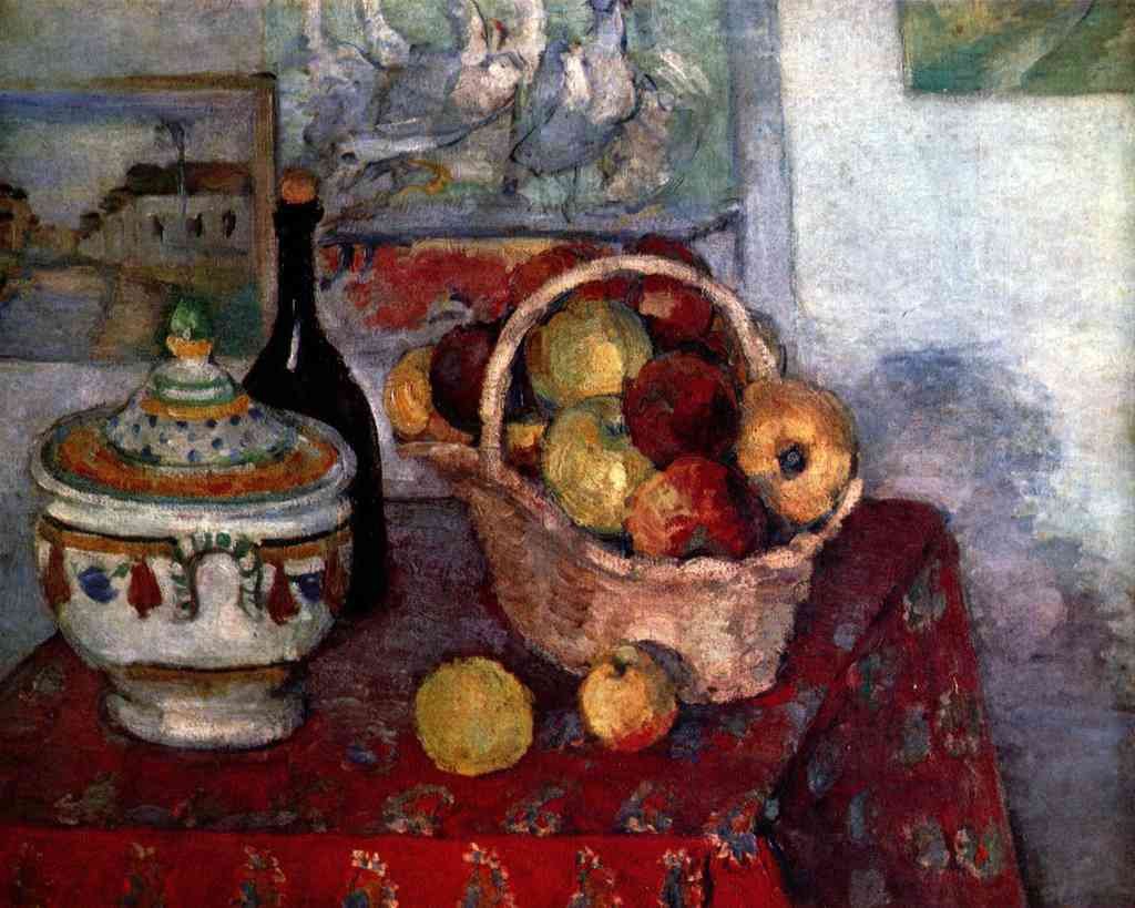 Still Life With Soup Tureen Cezanne A4 Photo Print