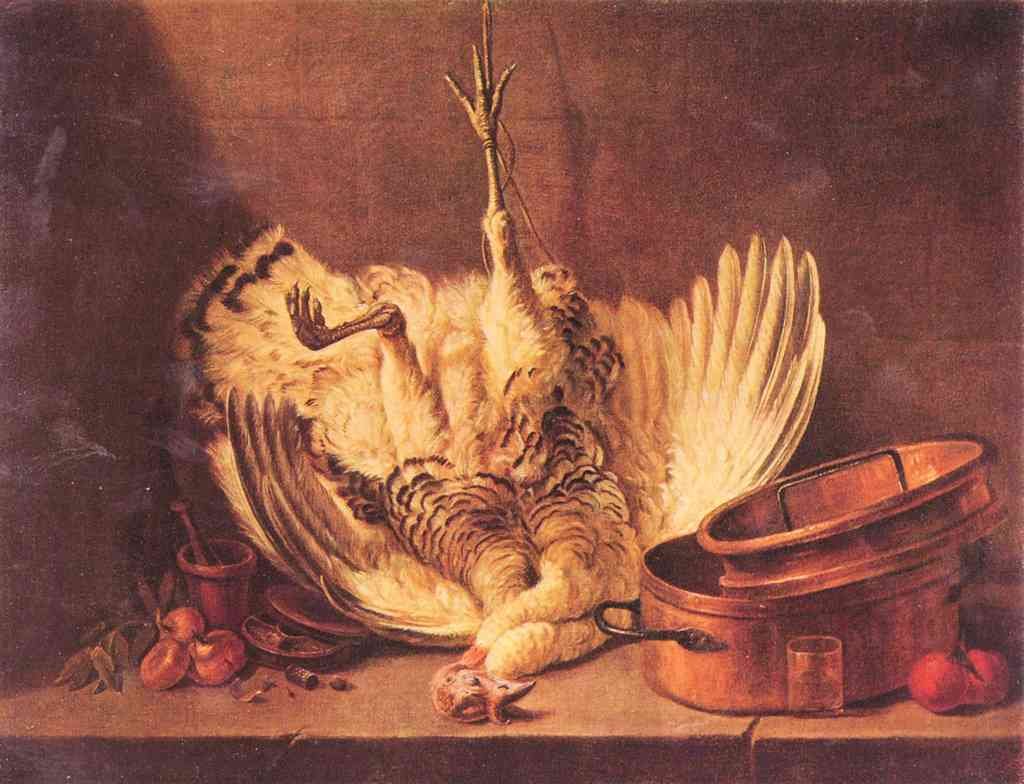Still Life With Turkey Jean Chardin A4 Photo Print