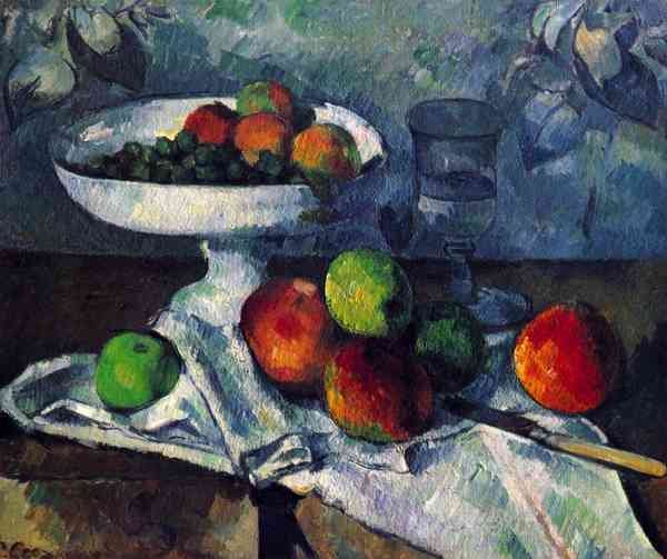 Still Life with Fruit Bowl by Cezanne A4 Photo Print