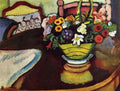 Still Life with venison and ostrich pillow by August Macke Expressionism A4 Photo Print