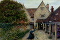 Stillman Marie Feeding The Doves At Kelmscott Manor Oxfordshire A4 Photo Print