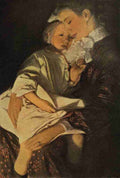 Stilwell Sarah S Scribners 36 1904 By the evening fire A4 Photo Print