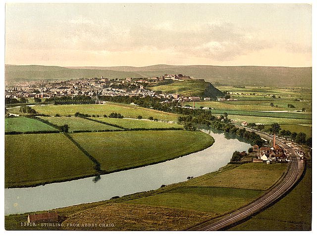 Stirling from Abbey Craig Vintage A4 Photo Print