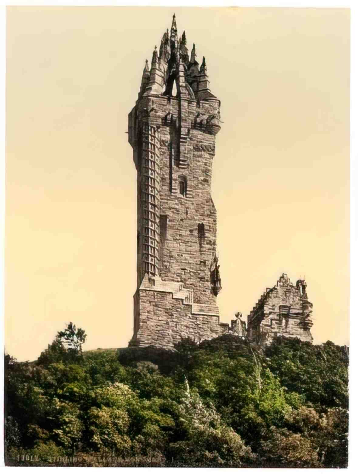 Stirlingshire Stirling Wallace Monument 1900's Vintage A4 Photo Print