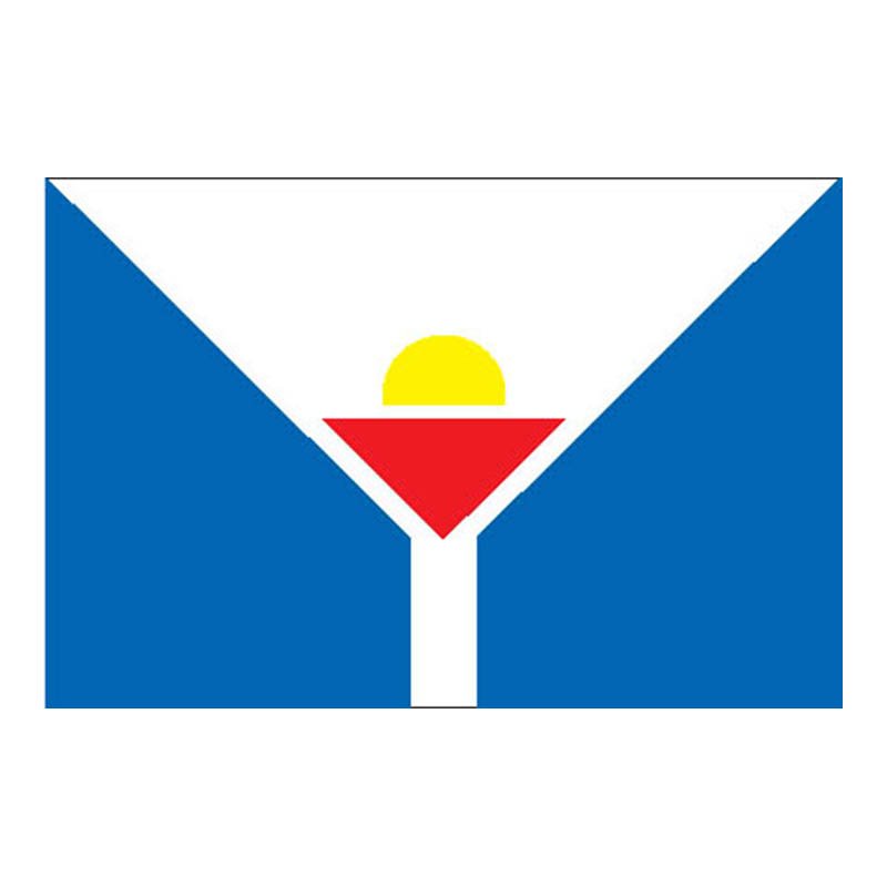 Stmartinfr Island Flag N3644 A4 Photo Print
