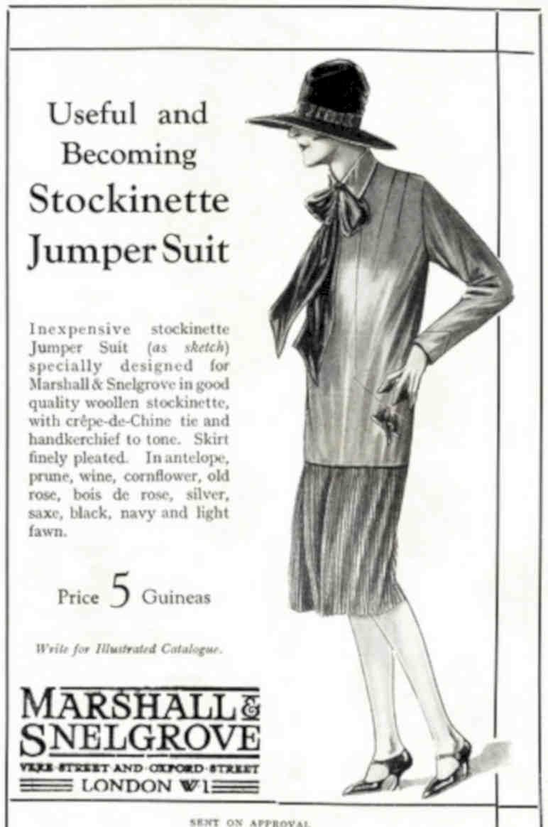 Stockinette Jumper Suit Vintage Retro Advert Poster A4 Photo Print