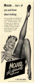 Stockings Hosiery Mujod 1940s Vintage Retro Advert Poster