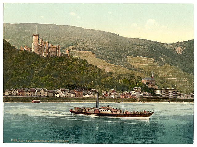 Stolzenfels Castle and Chapel the Rhine Vintage A4 Photo Print