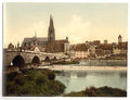 Stone Bridge and cathedral Ratisbon Bavaria Vintage A4 Photo Print