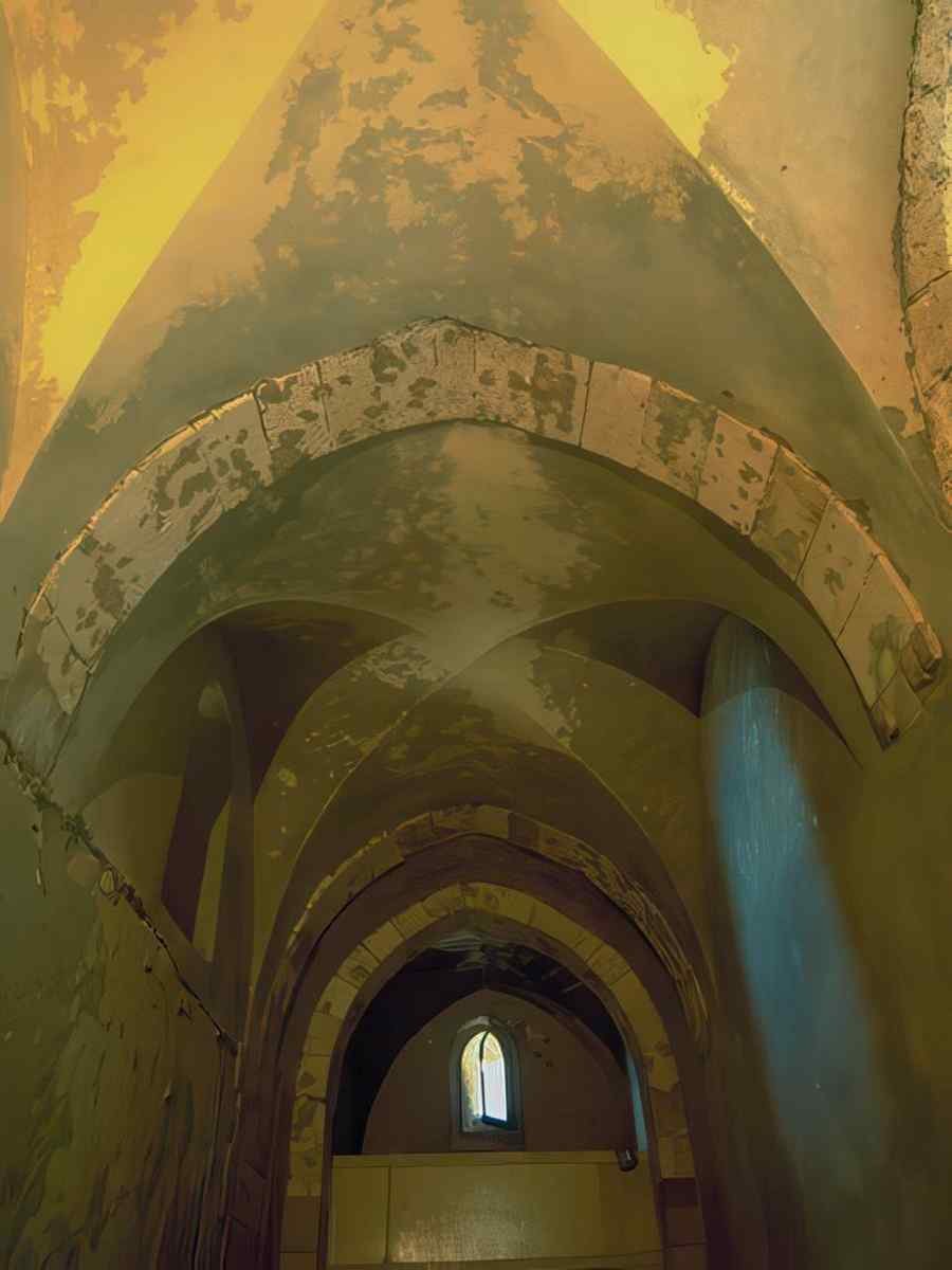 Stone Corridor Window A4 Photo Print