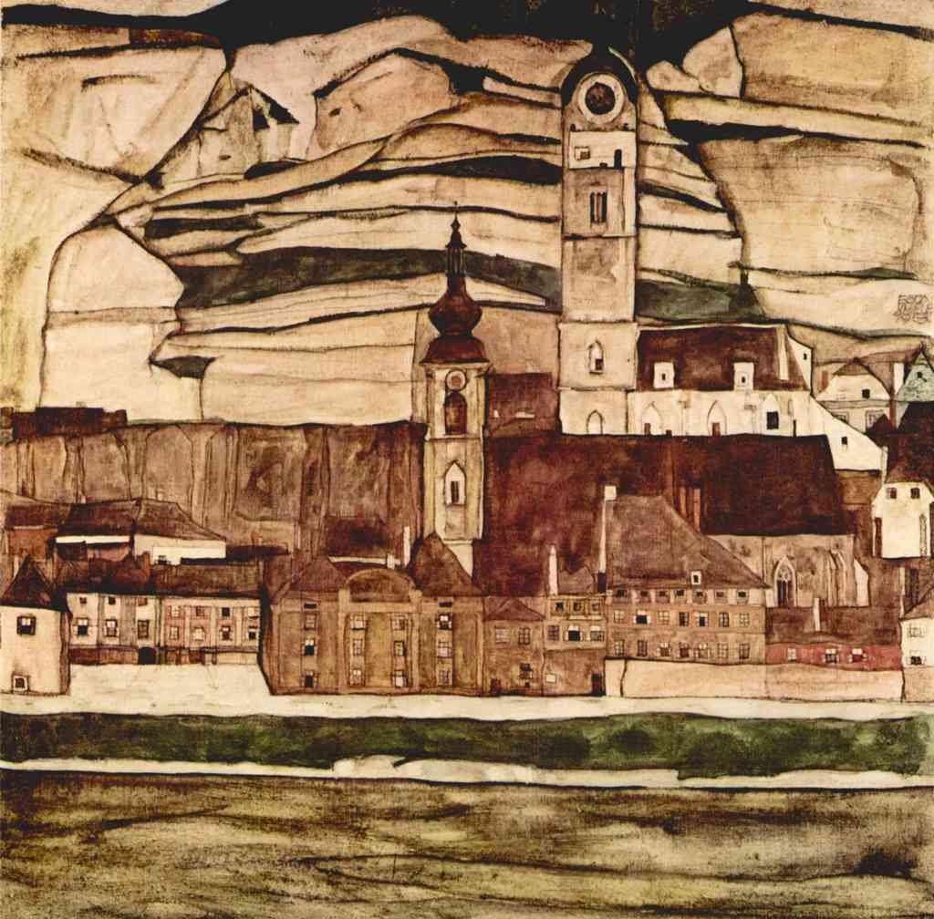 Stone On The Danube Ii Schiele A4 Photo Print