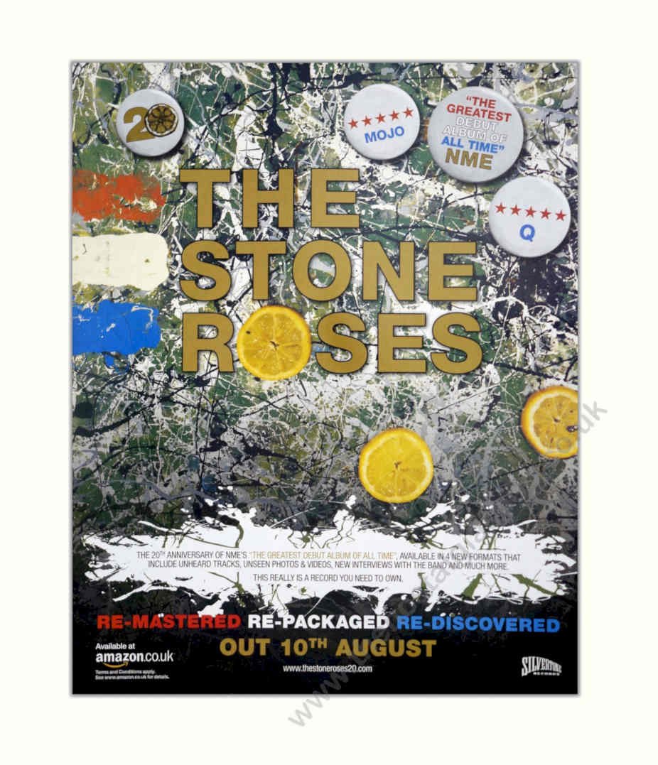 Stone Roses Remastered Vintage Retro Advert Poster A4 Photo Print
