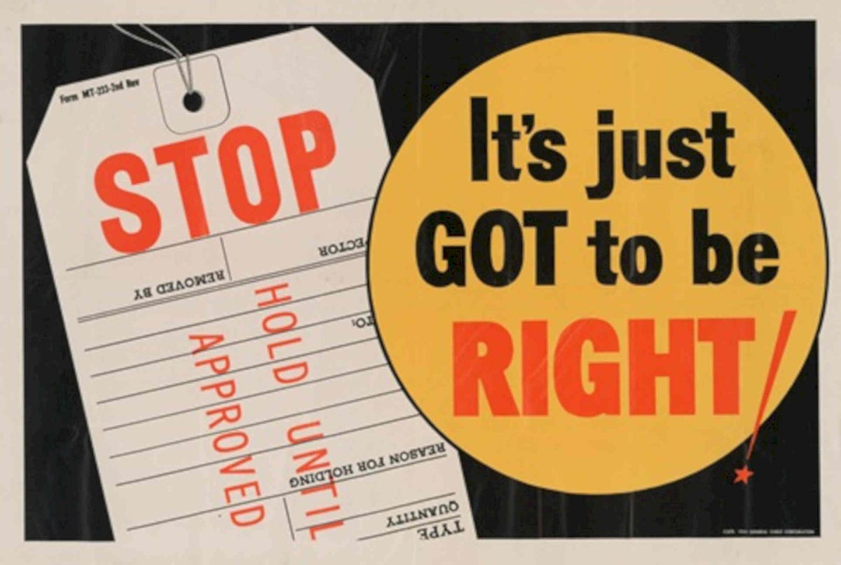 Stop Red Sign American World War II Advert Poster