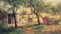 Stopping to Water His Horses Art A4 Photo Print