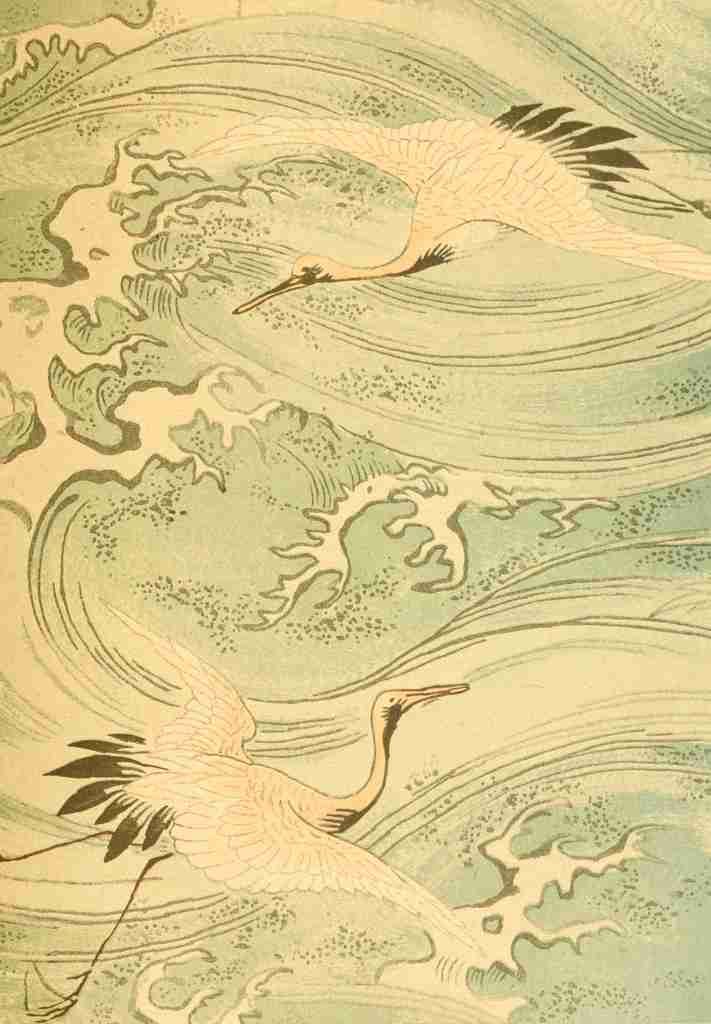 Storks Artistic Japan 1891 A4 Photo Print
