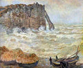 Stormy Sea La Porte dAval by Monet A4 Photo Print
