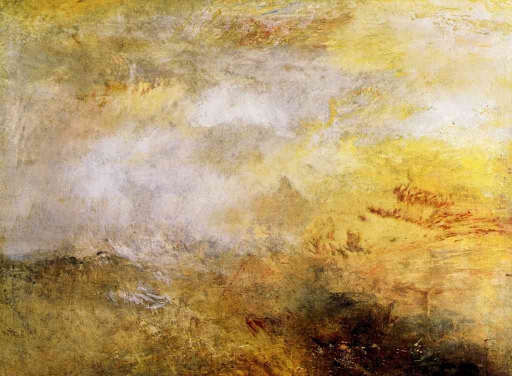 Stormy Sea With Dolphins Joseph Mallord Turner A4 Photo Print