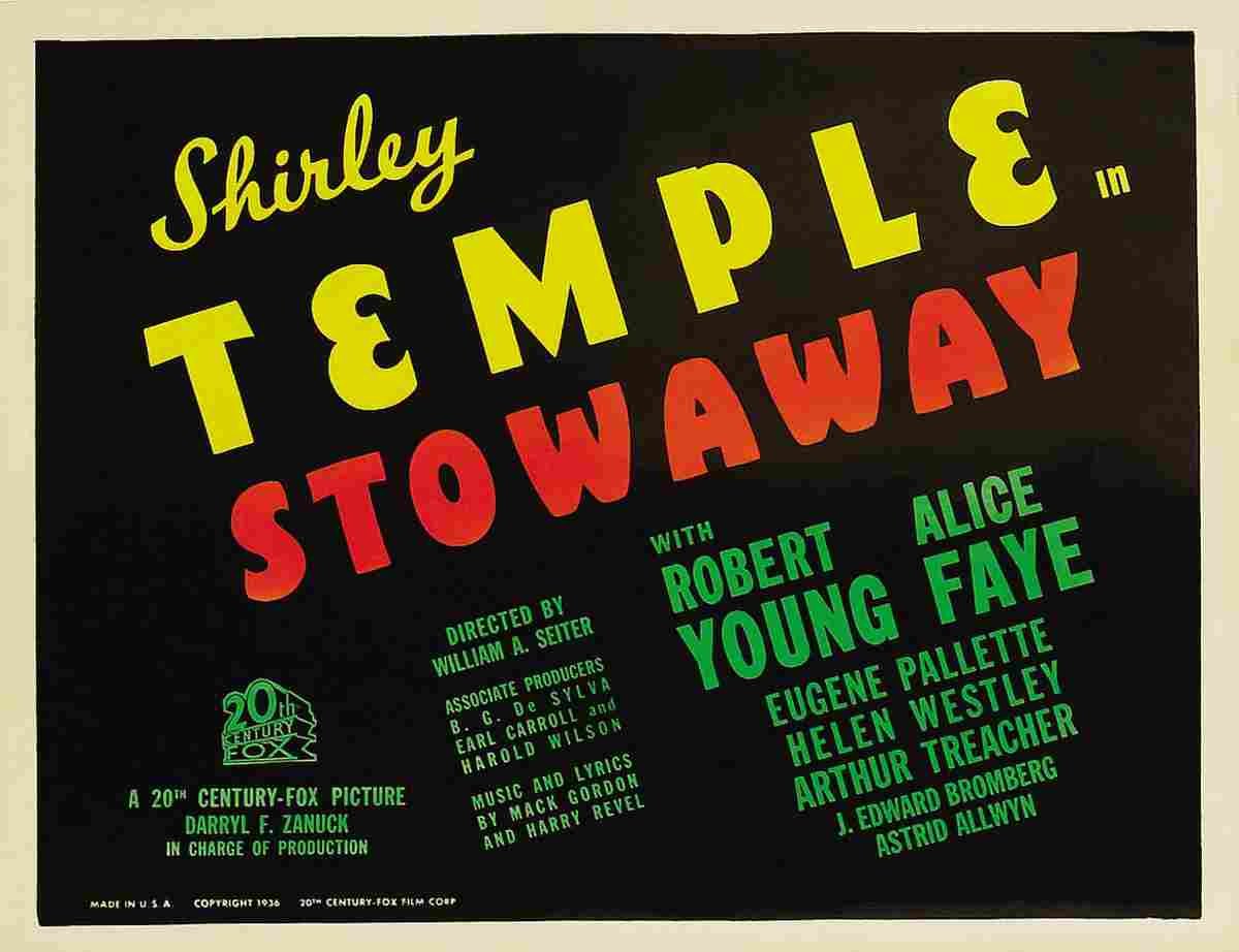 Stowaway 1936 03  film star poster A4 Photo Print